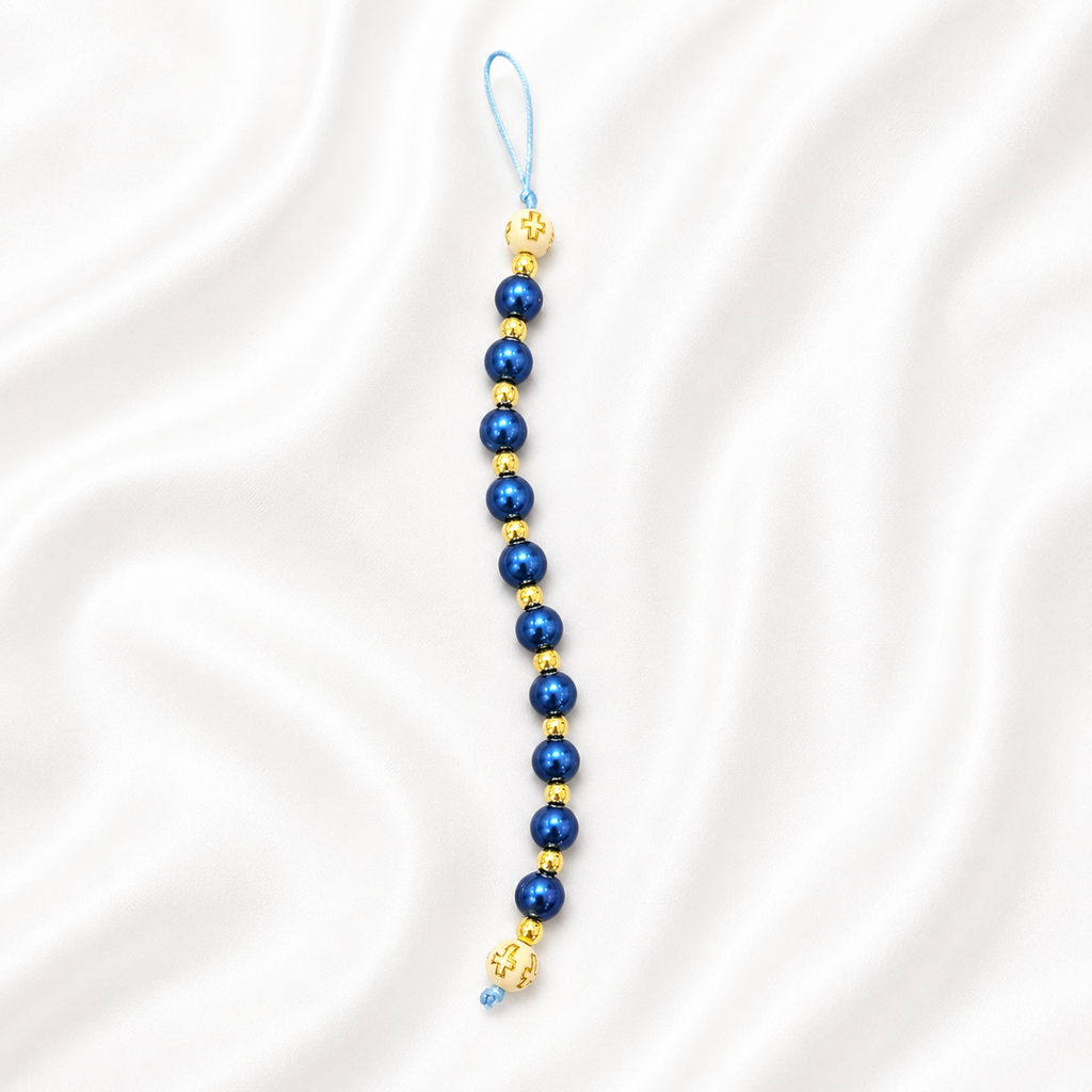 Dezena Azul Royal com Dourado